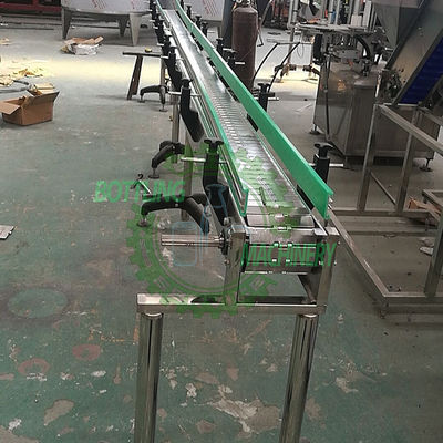 Speed Adjusted Stainless Steel Chain Belt Conveyor For Bottle Filling Line