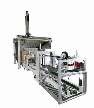 40 Cartons / Min Box Stacking Machine Automatic Strapping Machine